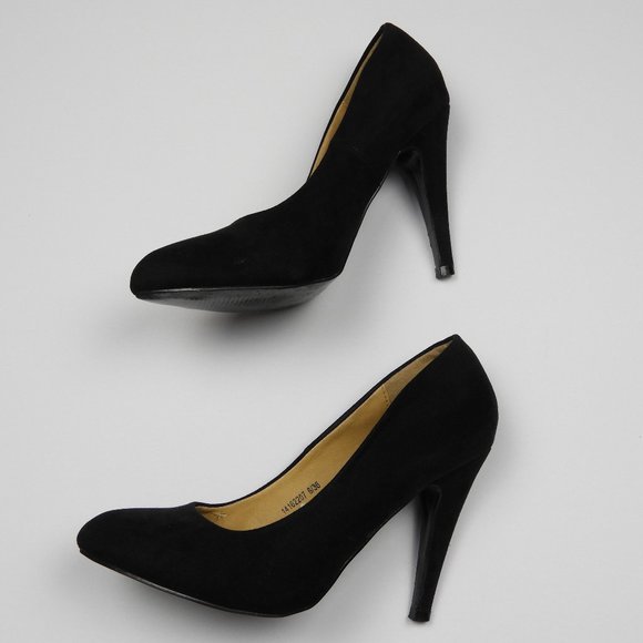 Black Suede Heels - Picture 2 of 5